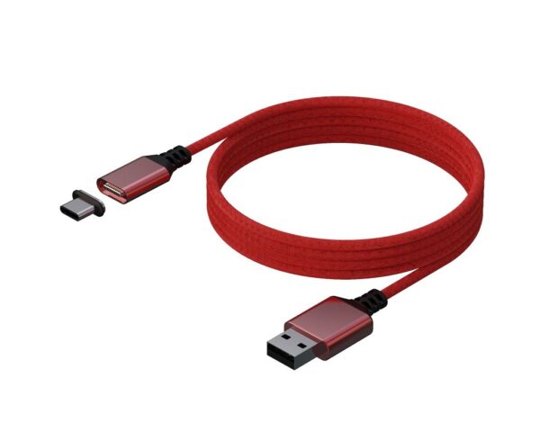 Câble USB-C Magnétique Rouge Mythics Charge Rapide 3 m