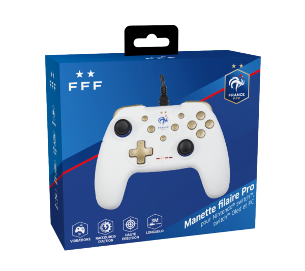 Manette Switch FFF Blanc Filaire boîte avant