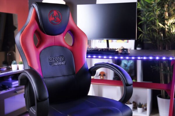 Chaise Gaming Naruto Junior Noir et Rouge