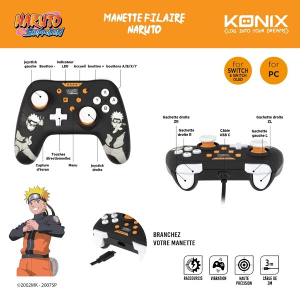 Manette Switch Naruto Noire Filaire Notice