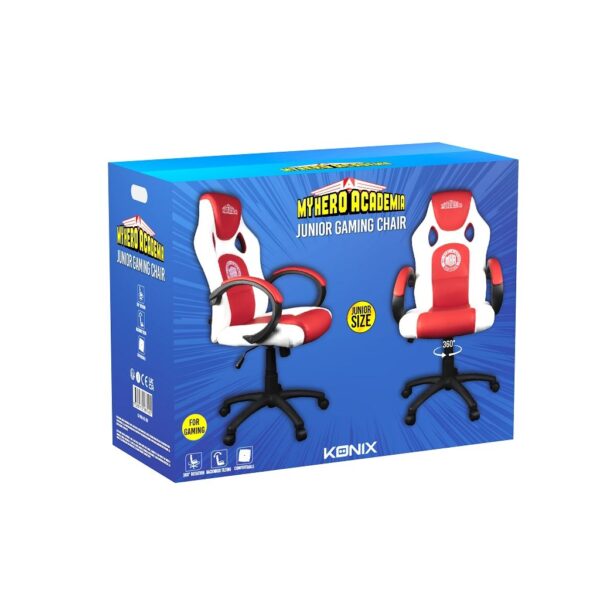 Fauteuil Gamer Junior My Hero Academia Rouge et Blanc boîte