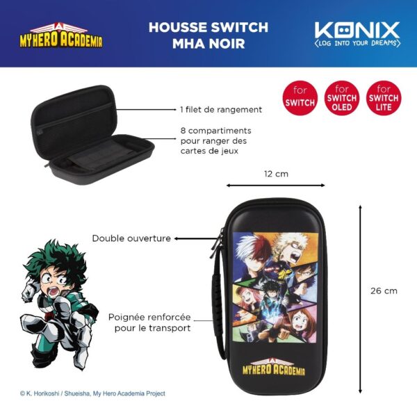 Housse Switch My Hero Academia Noir notice