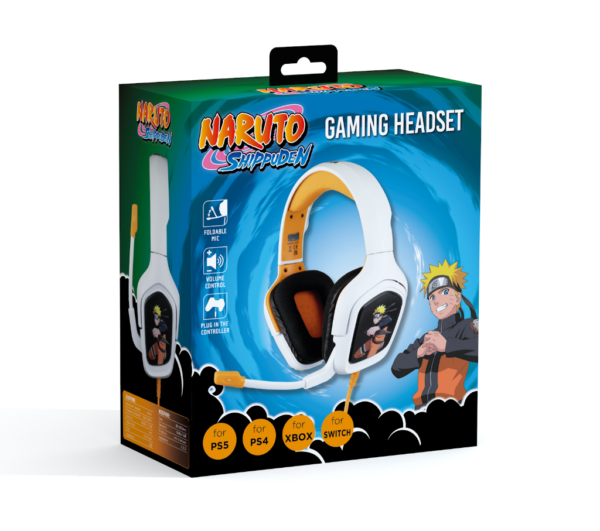 Casque Gaming Naruto Blanc Filaire boîte avant