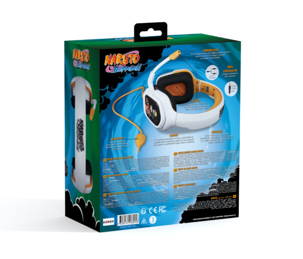 Casque Gaming Naruto Blanc Filaire boîte arrière