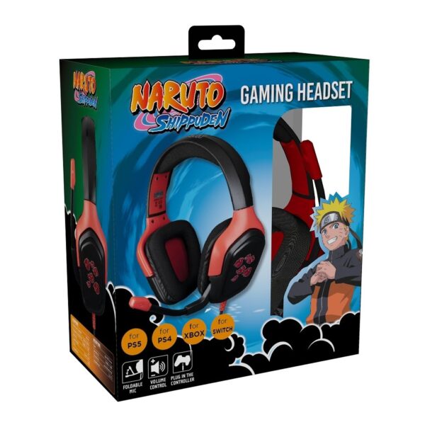 Casque Gaming Naruto Noir Filaire boîte avant