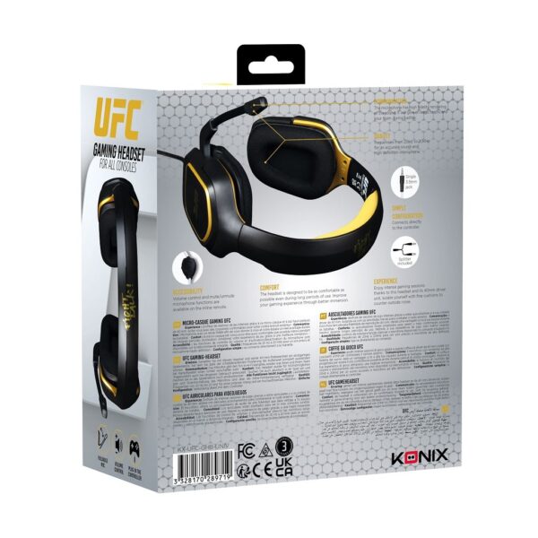 Casque UFC Or et Noir Filaire boîte arrière