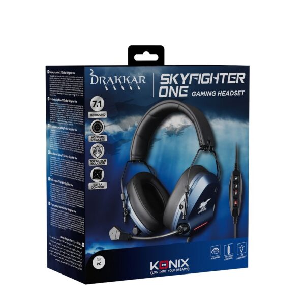 Casque 7.1 Skyfighter One - Filaire pour PC boîte avant