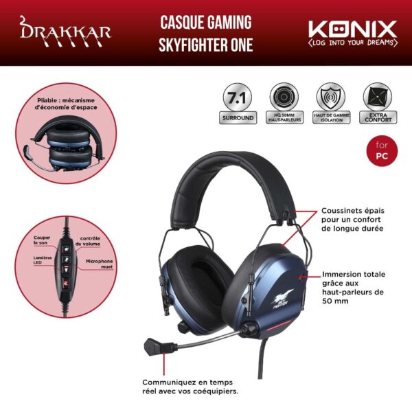 Casque 7.1 Skyfighter One - Filaire pour PC notice