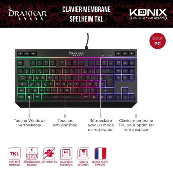 Clavier Gamer TKL Spelheim - Drakkar notice