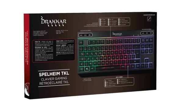 Clavier Gamer TKL Spelheim - Drakkar boîte arrière