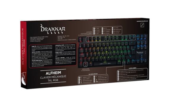 Clavier Gamer TKL Alfheim - Filaire Mécanique - RGB - Drakkar boîte arrière