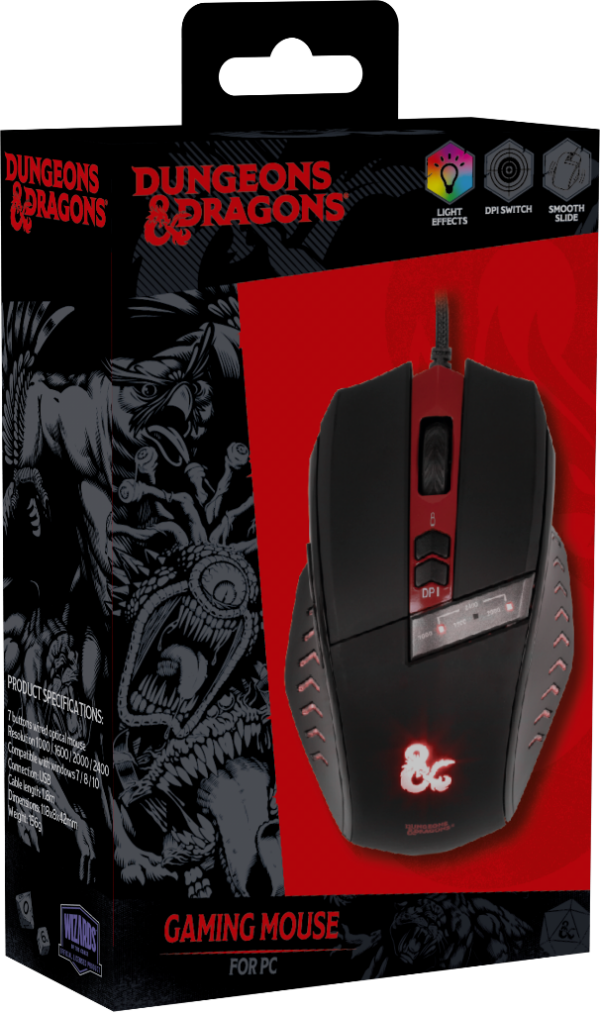 Souris Gamer Dungeons & Dragons Filaire boîte avant