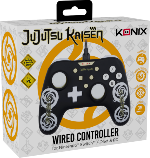 Manette Switch Jujutsu Kaisen - Noir et blanc - boîte avant