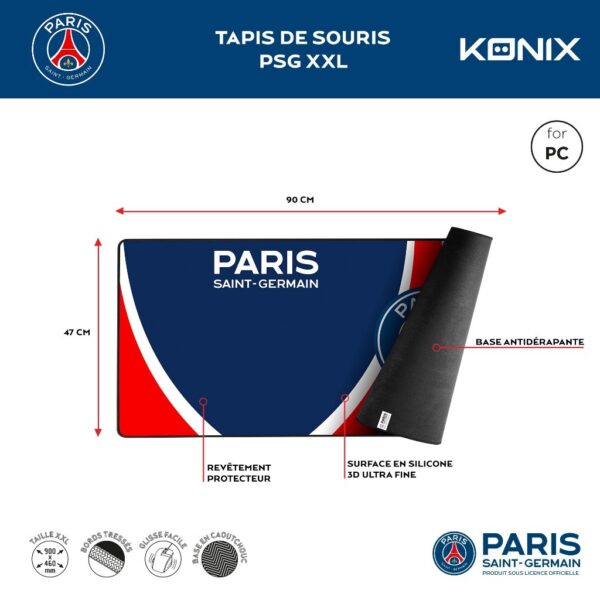 Tapis de souris PSG XXL 90 x 46 cm notice