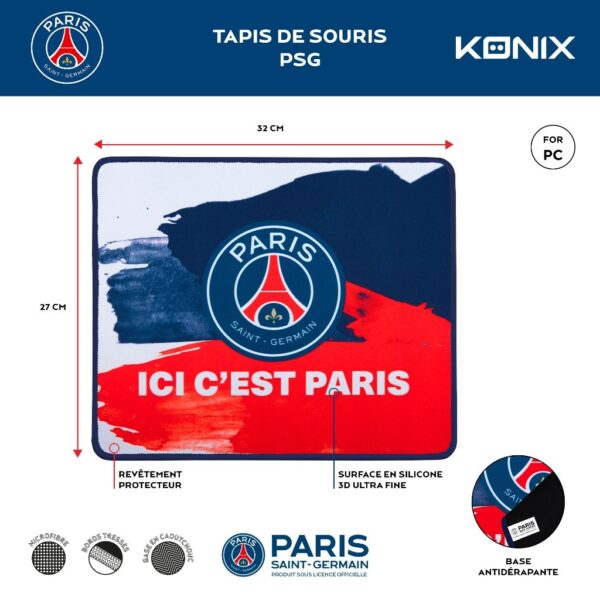 Tapis de souris PSG M 32 x 27 cm notice