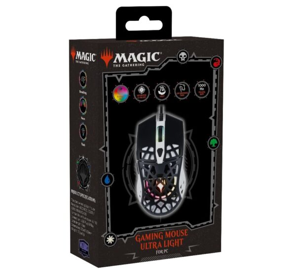 Souris Ultra-Light Magic The Gathering - Noir et Blanc - RGB - boîte