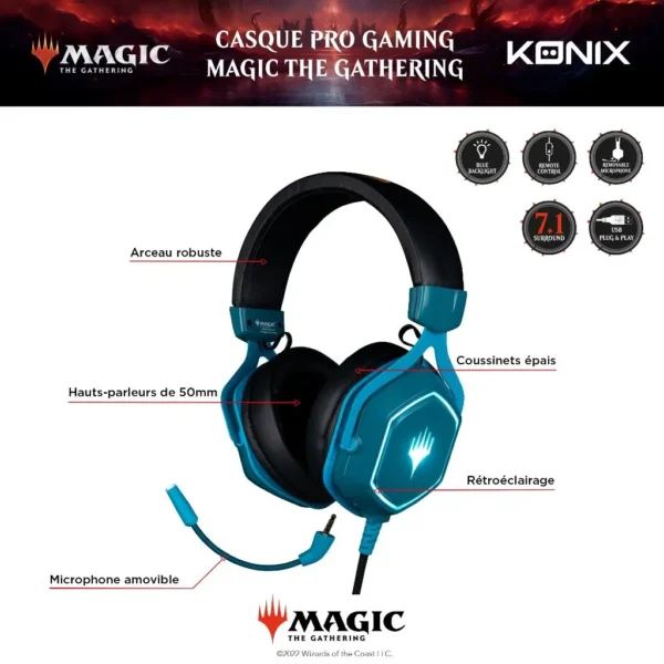 Casque Magic The Gathering 7.1 - USB - Notice