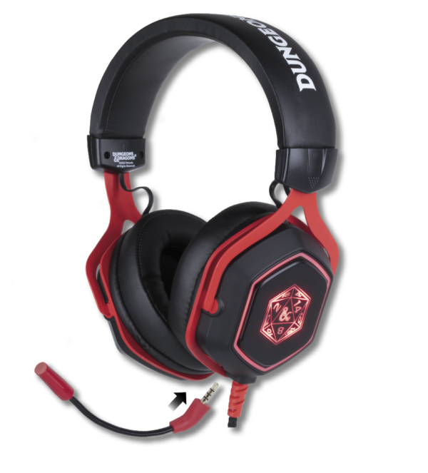 Casque 7.1 Dungeons & Dragons Filaire PC noir et rouge