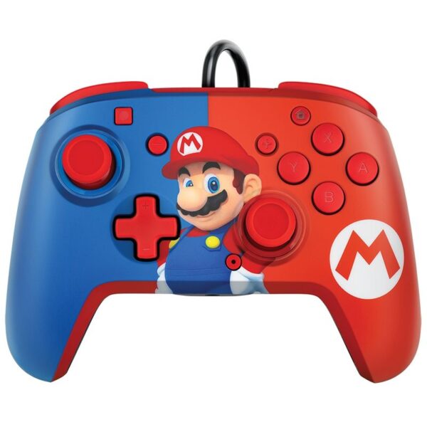 Manette Switch Mario PDP Filaire Bleu et Rouge