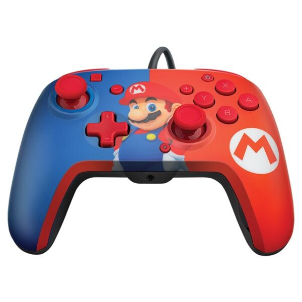 Manette Switch Mario PDP Filaire Bleu et Rouge