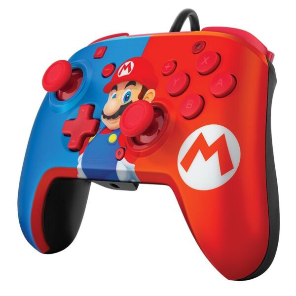 Manette Switch Mario PDP Filaire Bleu et Rouge