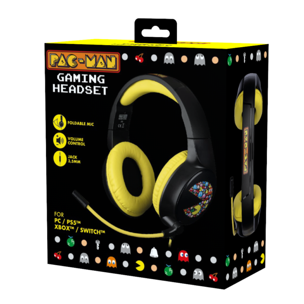 Casque Rétrogaming Pac-Man - Filaire boîte avant