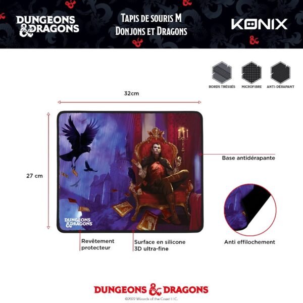 Tapis de Souris Dungeons & Dragons Curse of Strahd notice