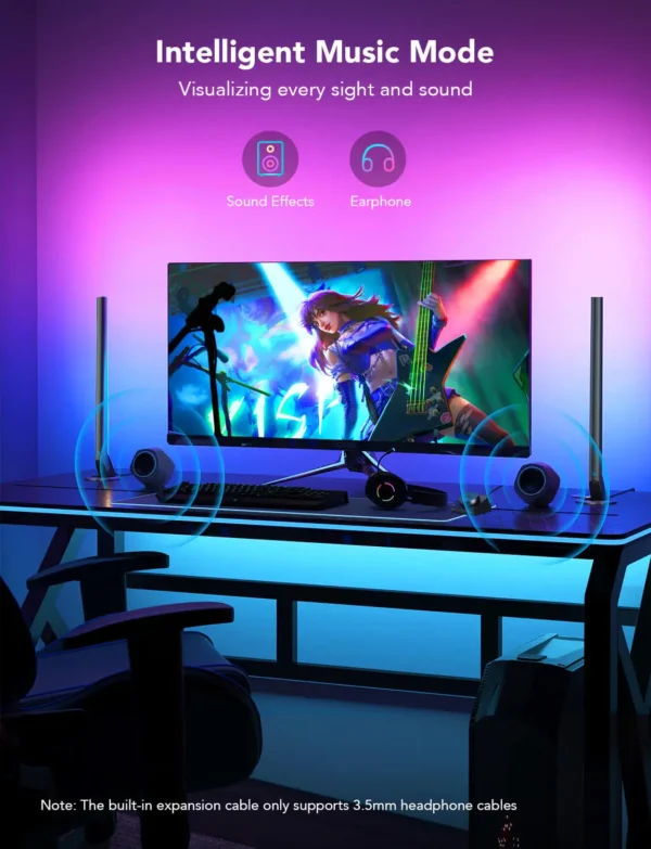 Barres LED Gaming RGBIC Wi-Fi - Govee